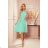 Chiffonkleid mit Bändern für Damen (S-2XL) POLISH FASHION NMC-350-5/DR - mintgrün - XL