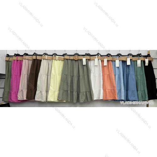Langes Chiffon-Kurzarmkleid für Damen (S/M ONE SIZE) ITALIAN FASHION IMWGS231048