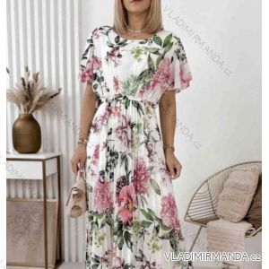 Kurzärmliges Sommer-Freizeitkleid für Damen (S/M/L EINHEITSGRÖSSE) ITALIAN FASHION IMWGB25022