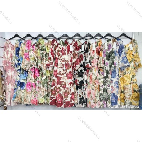 Kurzärmliges Sommer-Freizeitkleid für Damen (S/M/L EINHEITSGRÖSSE) ITALIAN FASHION IMWGB25022