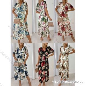 Kurzärmliges Sommer-Freizeitkleid für Damen (S/M/L EINHEITSGRÖSSE) ITALIAN FASHION IMWGB25022