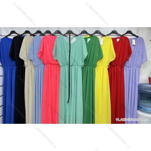 Kurzärmliges Sommer-Freizeitkleid für Damen (S/M/L EINHEITSGRÖSSE) ITALIAN FASHION IMWGB25022