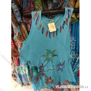 Ärmelloses Sommer-Freizeitkleid für Damen, übergroß (42/44/46 Einheitsgröße) INDIAN FASHION PME25104