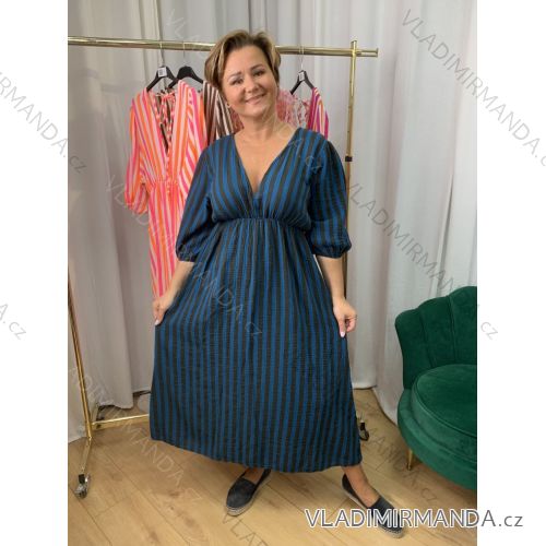Langer Overall mit Anhänger 3/4 Langarm Damen Übergröße (50-58) ITALIAN FASHION IMWEC24016