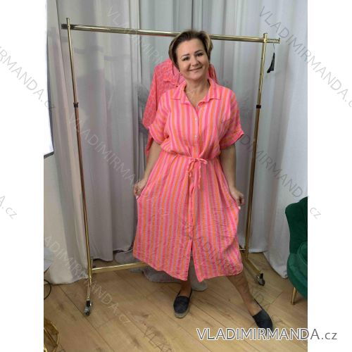 Langer Overall mit Anhänger 3/4 Langarm Damen Übergröße (50-58) ITALIAN FASHION IMWEC24016