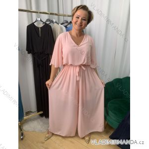 Langer Overall mit Anhänger 3/4 Langarm Damen Übergröße (50-58) ITALIAN FASHION IMWEC24016