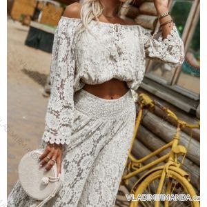 Langes spanisches Sommerkleid, Langarm, Damen, Übergröße (42/44/46 Einheitsgröße) ITALIENISCHE MODE IMWCP25166