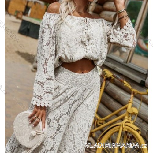 Langes spanisches Sommerkleid, Langarm, Damen, Übergröße (42/44/46 Einheitsgröße) ITALIENISCHE MODE IMWCP25166
