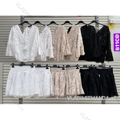 Langes spanisches Sommerkleid, Langarm, Damen, Übergröße (42/44/46 Einheitsgröße) ITALIENISCHE MODE IMWCP25166