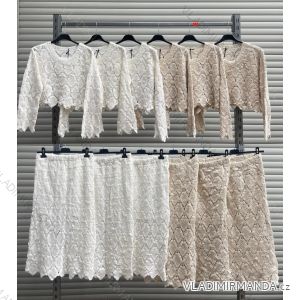 Langes spanisches Sommerkleid, Langarm, Damen, Übergröße (42/44/46 Einheitsgröße) ITALIENISCHE MODE IMWCP25166