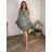 Šaty košilové oversize krátký rukáv dámské (M/L//XL ONE SIZE) ITALSKÁ MÓDA IM422525