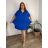 Šaty oversize krátký rukáv dámské nadrozměr (4XL/5XL ONE SIZE) ITALSKÁ MÓDA IM422026