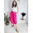 Mittellanger Rock für Damen (Einheitsgröße S/M) ITALIAN FASHION IMM23HG4911/DU Dunkelrosa