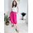 Mittellanger Rock für Damen (Einheitsgröße S/M) ITALIAN FASHION IMM23HG4911/DU Dunkelrosa