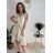 Kurzärmliges Sommer-Freizeitkleid für Damen (S/M/L EINHEITSGRÖSSE) ITALIAN FASHION IMWGB25022