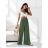Langes Sommerkleid aus Musselin mit kurzen Ärmeln für Damen (XS/S/M Einheitsgröße) ITALIAN FASHION IMD25022