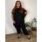 Kurzärmliges Sommer-Freizeitkleid für Damen (S/M/L EINHEITSGRÖSSE) ITALIAN FASHION IMWGB25022  schwarz