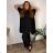 Kurzärmliges Sommer-Freizeitkleid für Damen (S/M/L EINHEITSGRÖSSE) ITALIAN FASHION IMWGB25022  schwarz