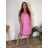 Kleid Oversize Kurzarm Damen (4XL/5XL ONE SIZE) ITALSKÁ MÓDA IM422026 -   žlutá -   2XL/3XL