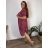 Kleid Oversize Kurzarm Damen (4XL/5XL ONE SIZE) ITALSKÁ MÓDA IM422026 -   žlutá -   2XL/3XL