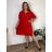 Übergroßer gestrickter Langarmpullover für Damen (S/M EINHEITSGRÖSSE) ITALIAN FASHION IMSN2416125  rot