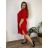 Übergroßer gestrickter Langarmpullover für Damen (S/M EINHEITSGRÖSSE) ITALIAN FASHION IMSN2416125  rot