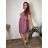 Übergroßes Sommerkleid mit kurzen Ärmeln für Damen (44/46/48 EINHEITSGRÖSSE) ITALIAN FASHION IM425064