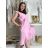 Kurzärmliges Sommer-Freizeitkleid für Damen (S/M/L EINHEITSGRÖSSE) ITALIAN FASHION IMWGB25022