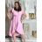 Kurzärmliges Sommer-Freizeitkleid für Damen (S/M/L EINHEITSGRÖSSE) ITALIAN FASHION IMWGB25022