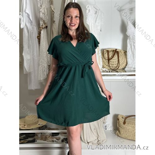Langes lässiges Kurzarm-Damenkleid, übergroß (42/44/46 Einheitsgröße) ITALIENISCHE MODE IMD2525370