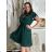 Langes lässiges Kurzarm-Damenkleid, übergroß (42/44/46 Einheitsgröße) ITALIENISCHE MODE IMD2525370 -   růžová světlá -   S / M / L