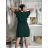 Langes lässiges Kurzarm-Damenkleid, übergroß (42/44/46 Einheitsgröße) ITALIENISCHE MODE IMD2525370 -   růžová světlá -   S / M / L