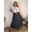 Kurzes Sommerkleid mit langen Ärmeln für Damen, übergroß (54/56/58 Einheitsgröße) ITALIAN FASHION IM425070 44/46/48 grünes Khaki
