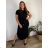 Kurzärmliges Sommerkleid aus Baumwolle für Damen (S / M / L / XL ONE SIZE) ITALIAN FASHION IMD22472 -   schwarz -   40/42