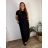 Kurzärmliges Sommerkleid aus Baumwolle für Damen (S / M / L / XL ONE SIZE) ITALIAN FASHION IMD22472 -   schwarz -   40/42