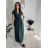 Langes Sommerkleid für Damen mit kurzen Ärmeln (S/M EINHEITSGRÖSSE) ITALIAN FASHION IM323111/DU rot