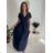 Langes Sommerkleid für Damen mit kurzen Ärmeln (S/M EINHEITSGRÖSSE) ITALIAN FASHION IM323111/DU rot