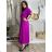 Langes Chiffon-Kurzarmkleid für Damen (S/M ONE SIZE) ITALIAN FASHION IMWGS231048