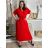 Langes Chiffon-Kurzarmkleid für Damen (S/M ONE SIZE) ITALIAN FASHION IMWGS231048