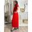 Langes Chiffon-Kurzarmkleid für Damen (S/M ONE SIZE) ITALIAN FASHION IMWGS231048