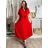 Langes Chiffon-Kurzarmkleid für Damen (S/M ONE SIZE) ITALIAN FASHION IMWGS231048