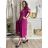 Langes Sommerkleid mit kurzen Ärmeln für Damen (Einheitsgröße S/M) ITALIAN FASHION IMD23430