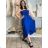Elegante Hose mit Gürtel für Damen (S/M/L ONE SIZE) ITALIAN FASHION IM425057 S / M / L Königsblau