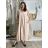 Damen-Sommerkleid mit kurzen Ärmeln (44/46/48 Einheitsgröße) ITALIAN FASHION IM424287 S / M / L grünes Khaki