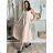Damen-Sommerkleid mit kurzen Ärmeln (44/46/48 Einheitsgröße) ITALIAN FASHION IM424287 S / M / L grünes Khaki