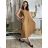 Damen-Sommerkleid mit kurzen Ärmeln (44/46/48 Einheitsgröße) ITALIAN FASHION IM424287 S / M / L grünes Khaki