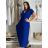 Langes Sommerkleid für Damen mit kurzen Ärmeln (S/M EINHEITSGRÖSSE) ITALIAN FASHION IM323111/DU rot
