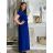 Langes Sommerkleid für Damen mit kurzen Ärmeln (S/M EINHEITSGRÖSSE) ITALIAN FASHION IM323111/DU rot