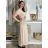Langes Sommerkleid für Damen mit kurzen Ärmeln (S/M EINHEITSGRÖSSE) ITALIAN FASHION IM323111/DU rot
