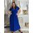 Langes Sommerkleid mit kurzen Ärmeln für Damen (Einheitsgröße S/M) ITALIAN FASHION IM323111
